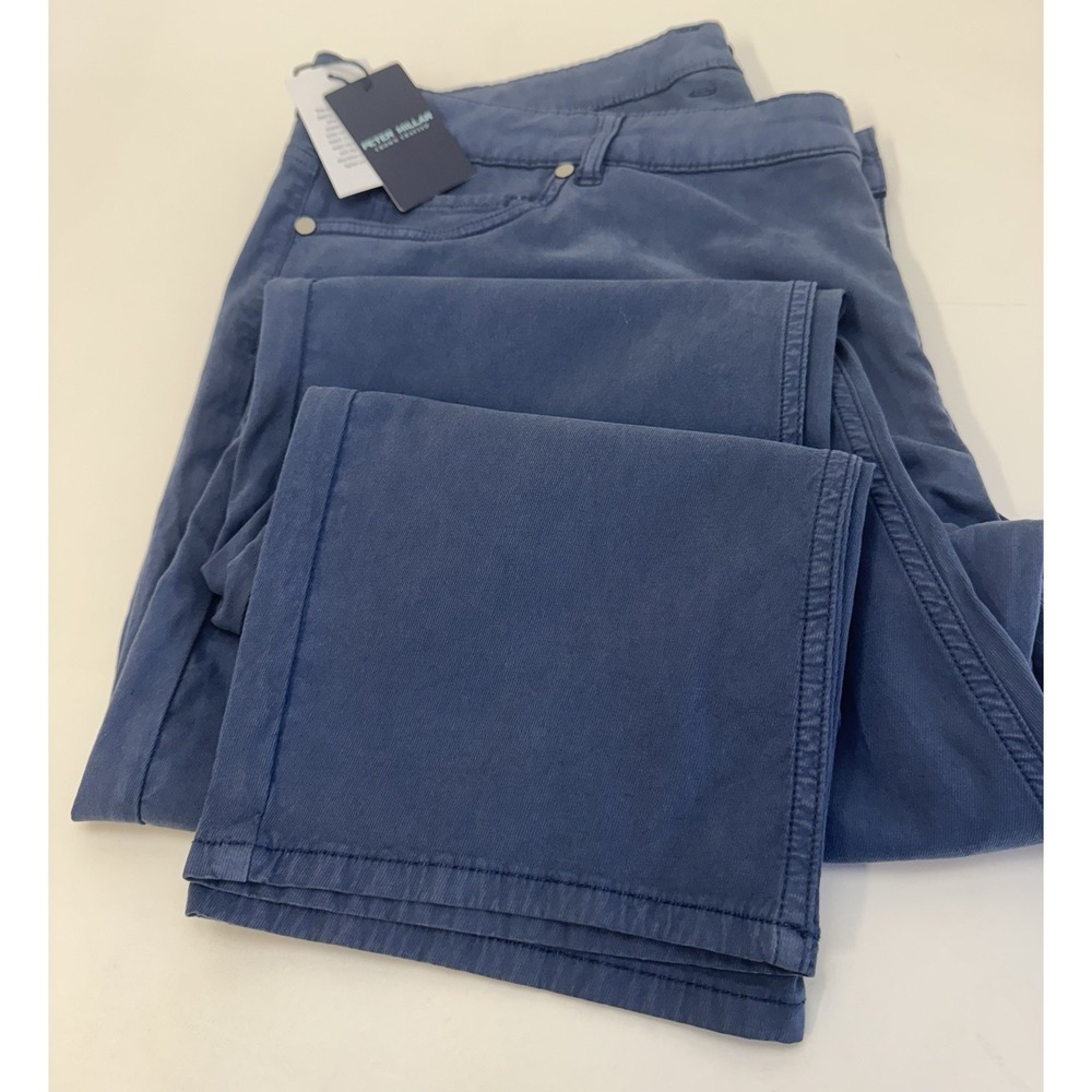 NWT Peter Millar Crown Crafted Wayfare 5 Pocket Pants RIVI Blue‎ Size 42x32 $200